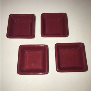 Pampered Chef Cranberry Petite Squares Set of 4